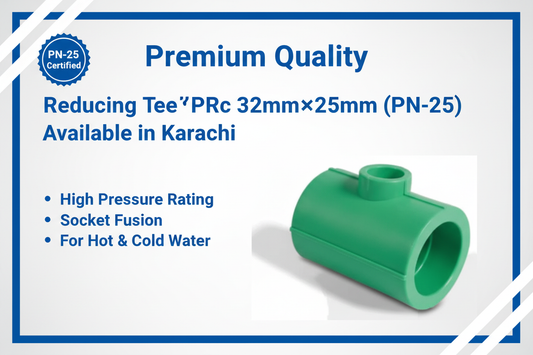 Reducing Tee PPRc 32mm×25mm (PN-25) - Available in Karachi