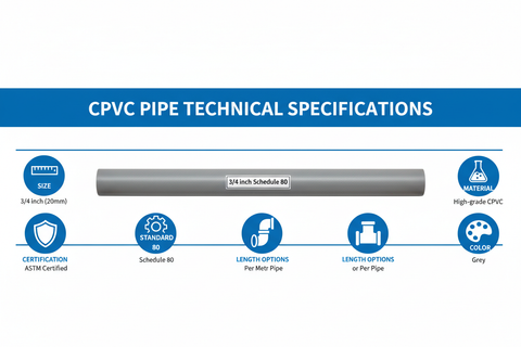 3/4 inch CPVC Schedule 80 Technical Specifications
