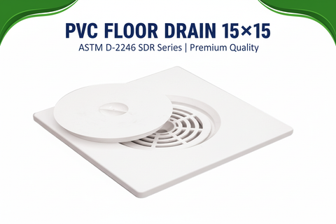 PVC Floor Drain 15×15 Banner - ASTM D-2246 SDR Series Premium Quality