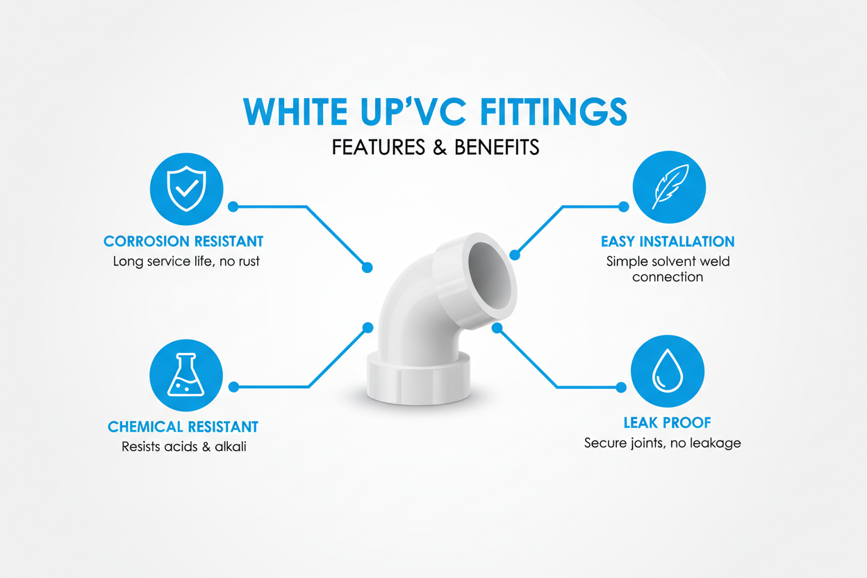 White UPVC Fittings Features and Benefits