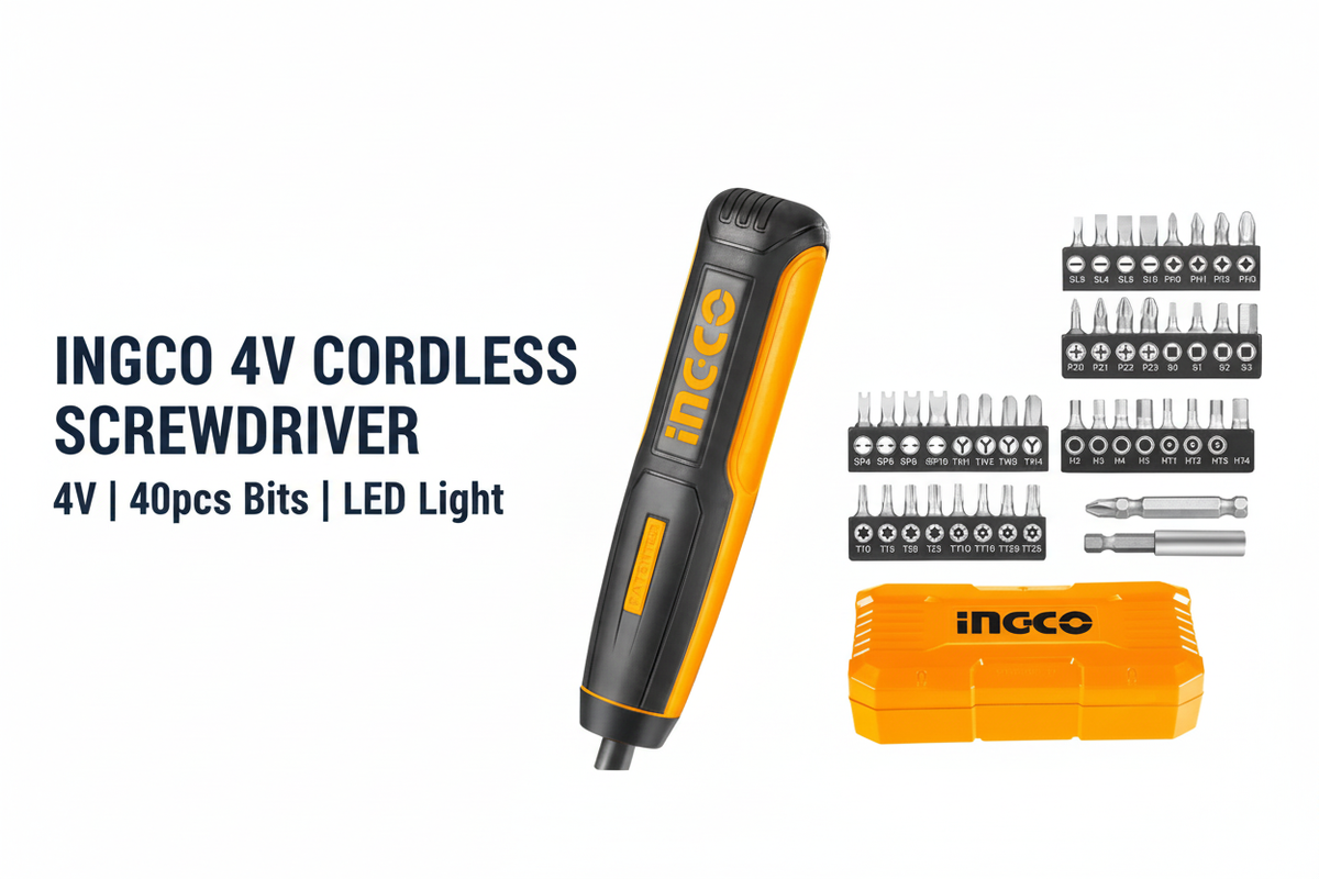 Ingco 4V Cordless Screwdriver Hero Banner - Professional Product Display
