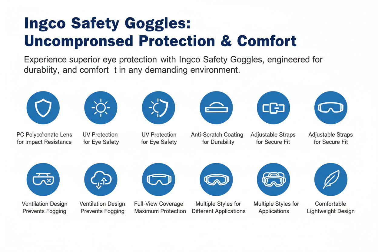 Ingco Safety Goggles Features and Benefits