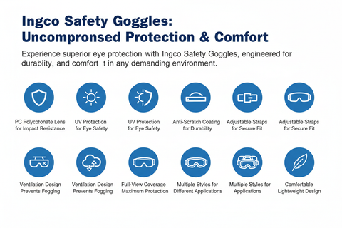 Ingco Safety Goggles Features and Benefits