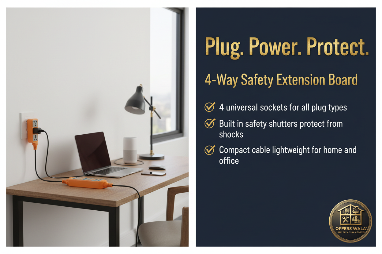 4-Way Extension Board Lifestyle – A+ Lifestyle Panel