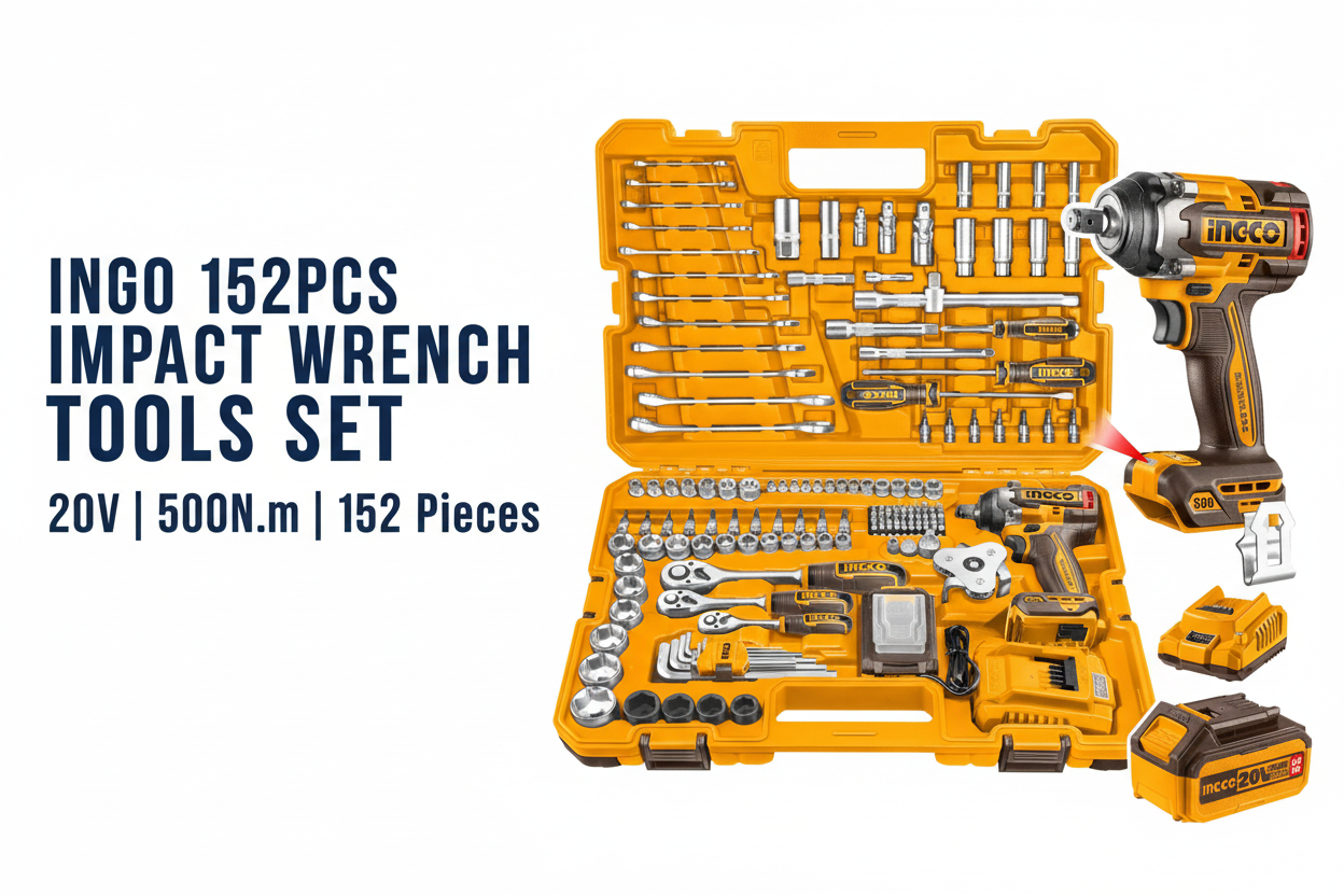 Ingco 152 Pcs Tools Set Hero Banner - Professional Product Display
