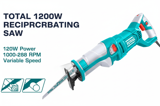 Total 1200W Reciprocating Saw Hero Banner - Professional Product Display