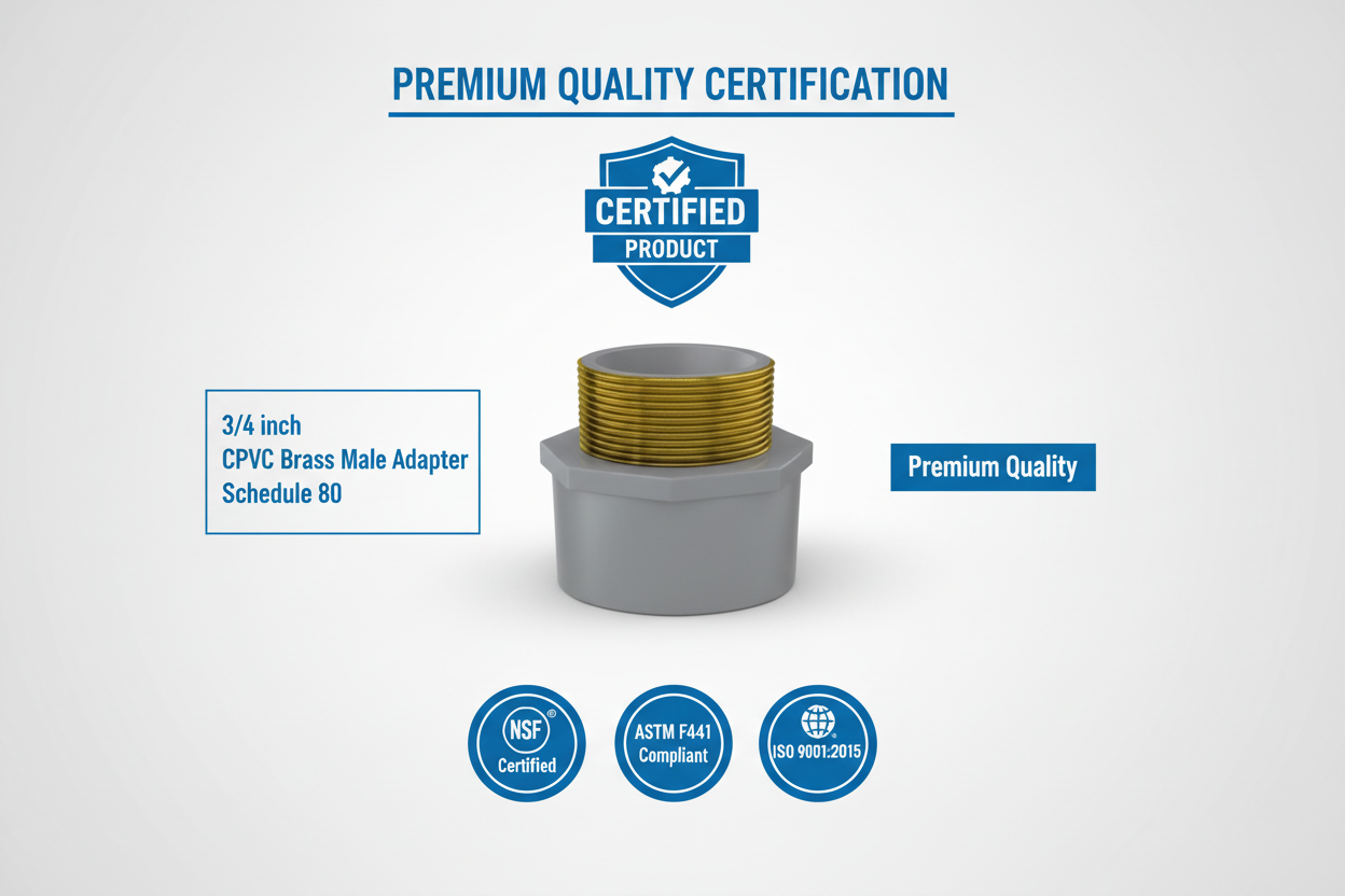 CPVC Brass Male Adapter - SCH-80 Schedule 80 Premium Quality