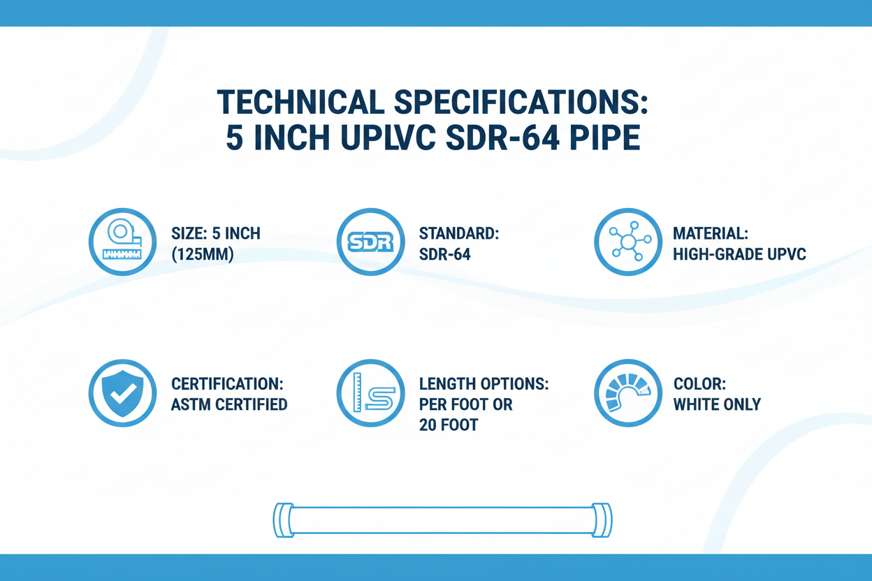 5 inch UPVC SDR-64 Technical Specifications