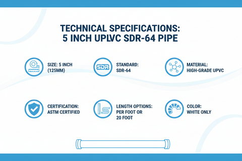 5 inch UPVC SDR-64 Technical Specifications