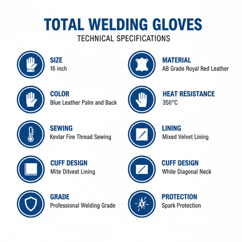 Total Welding Gloves Technical Specifications