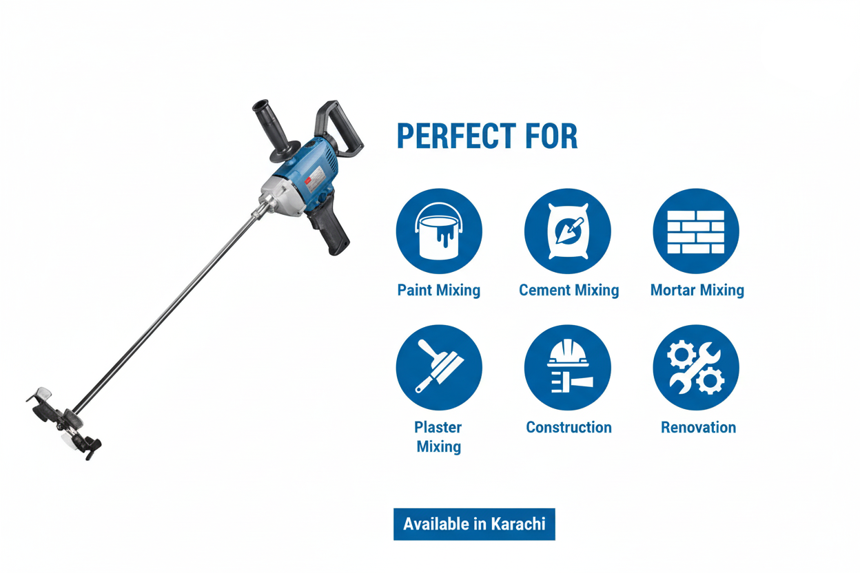 Dongcheng DQU02-160 Applications - Paint Mixing, Cement Mixing, Construction, Renovation