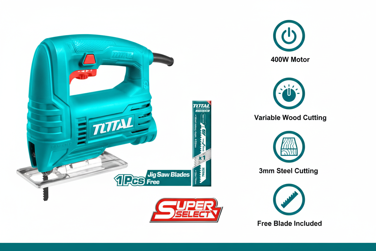 Total TS2045565 Features & Benefits - Variable Speed, Wood & Metal Cutting, Free Blade