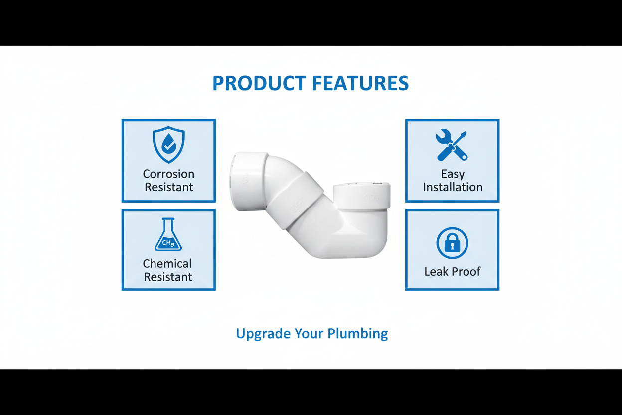 White UPVC P-Trap Features - Corrosion Resistant, Easy Installation, Chemical Resistant, Leak Proof
