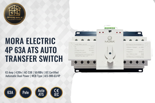 Mora Electric 4P 63A ATS – Hero Banner A+ Image