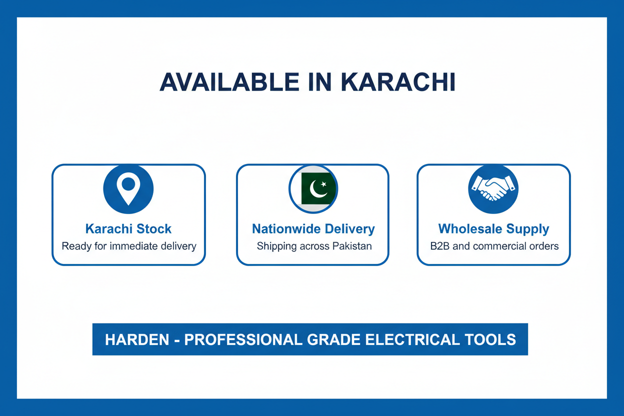 Availability banner - Karachi stock, nationwide Pakistan delivery, wholesale supply