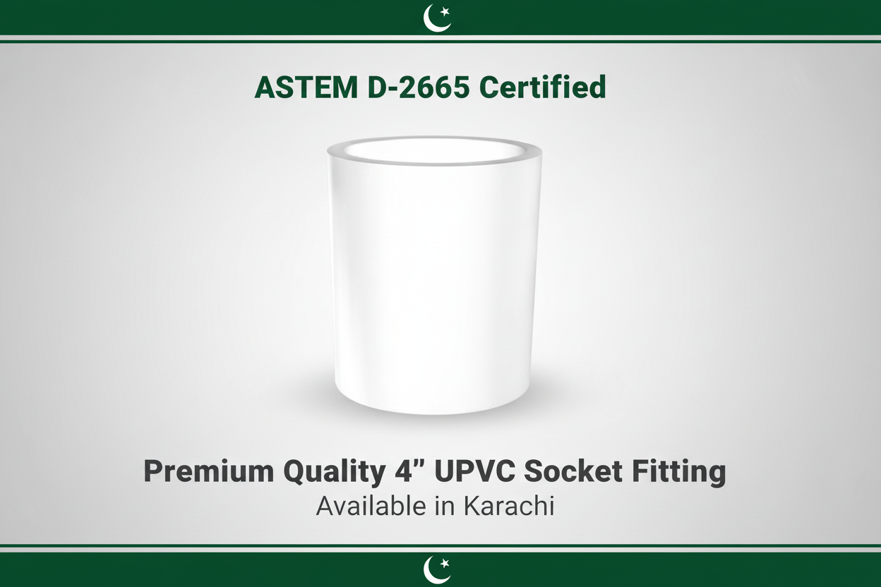 ASTM D-2665 Certified - Premium Quality 4" UPVC Socket Available in Karachi