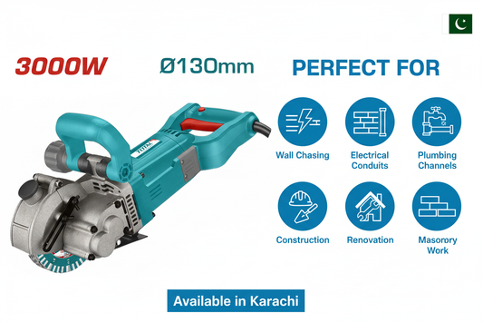 Total TWLC1301 Applications - Wall Chasing, Electrical Conduits, Plumbing Channels