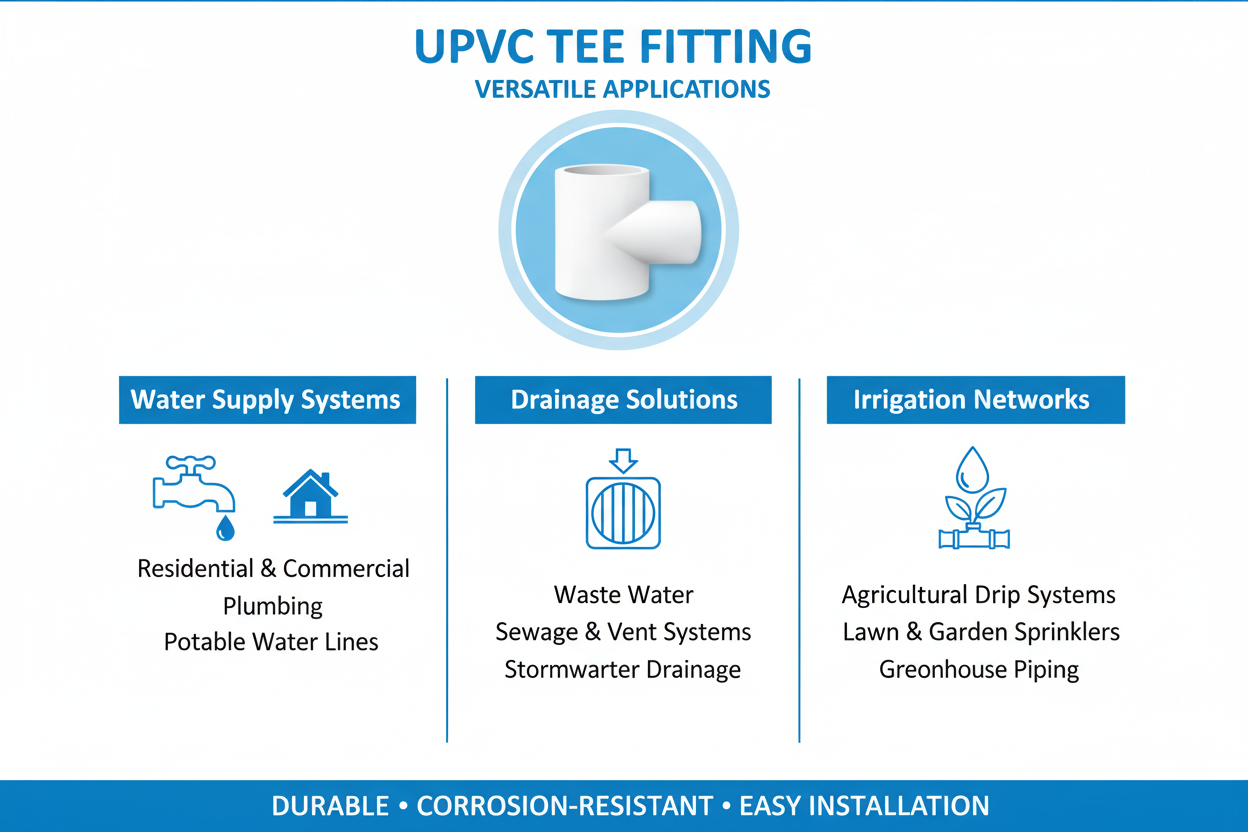 UPVC Tee Applications - Water Supply, Drainage, Irrigation Systems