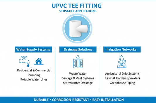 UPVC Tee Applications - Water Supply, Drainage, Irrigation Systems