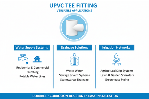 UPVC Tee Applications - Water Supply, Drainage, Irrigation Systems