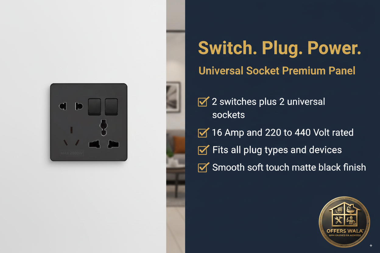 Universal Socket Premium Panel – A+ Lifestyle Panel