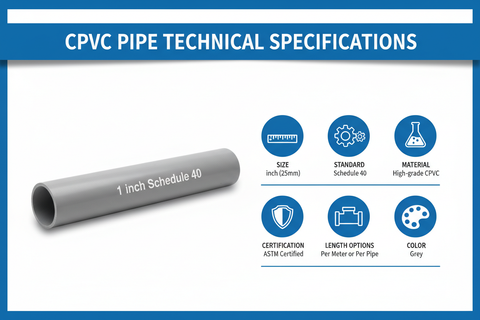 1 inch CPVC Schedule 40 Technical Specifications