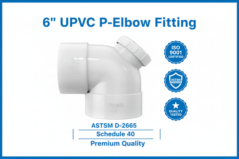 UPVC P-Elbow Fitting - ASTM D-2665 Schedule 40 Premium Quality