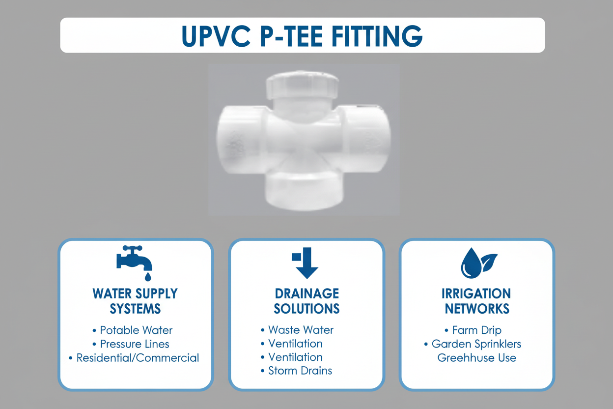 UPVC P-Tee Applications - Water Supply, Drainage, Irrigation Systems
