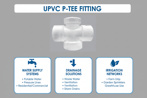 UPVC P-Tee Applications - Water Supply, Drainage, Irrigation Systems