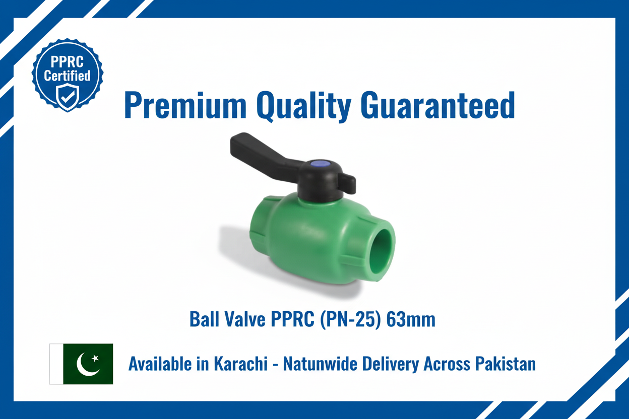 Ball Valve PPRC PN-25 63mm Quality Certification