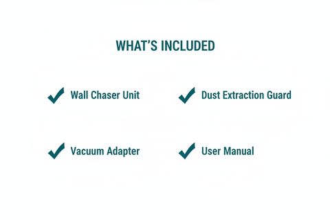 Bosch GNF35A Package Contents - Wall Chaser, Dust Extraction Guard
