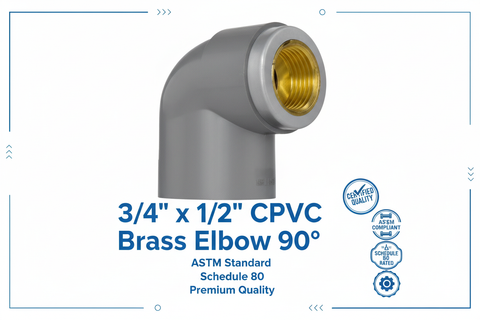 CPVC Brass Elbow 90° - ASTM SCH-80 Schedule 80 Premium Quality
