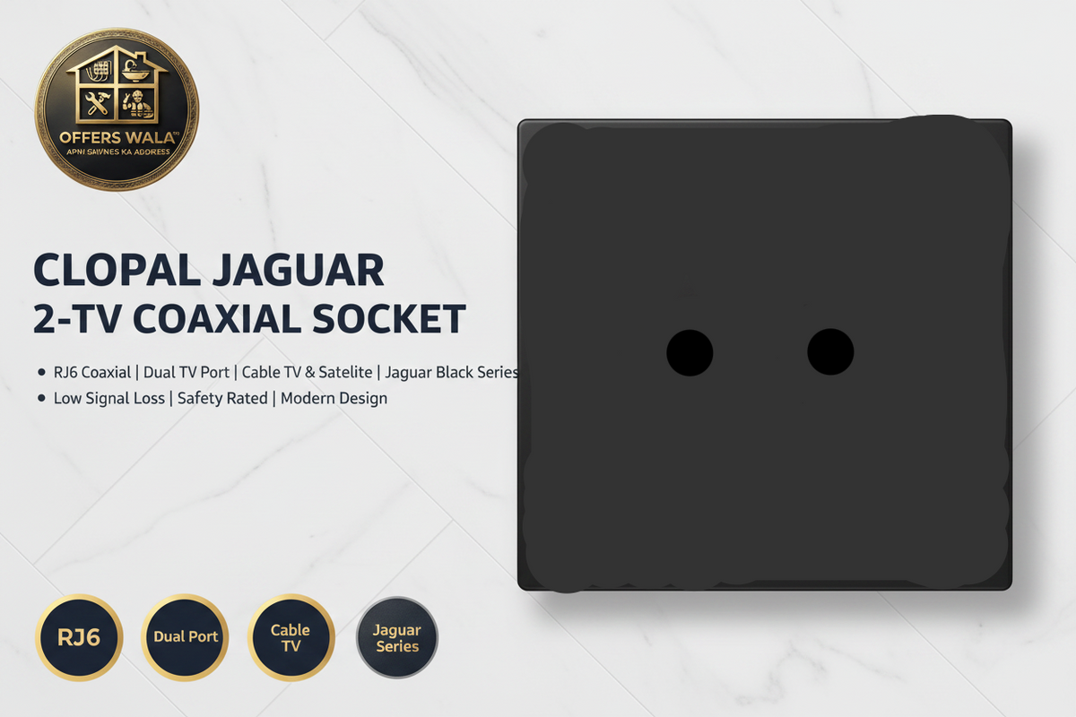 Clopal Jaguar Black 2-TV RJ6 Coaxial – Hero Banner A+ Image