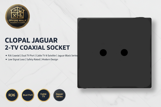 Clopal Jaguar Black 2-TV RJ6 Coaxial – Hero Banner A+ Image