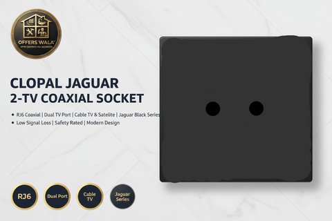 Clopal Jaguar Black 2-TV RJ6 Coaxial – Hero Banner A+ Image