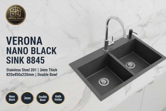 Verona Kitchen Sink 8245 Nano Black Hero Banner