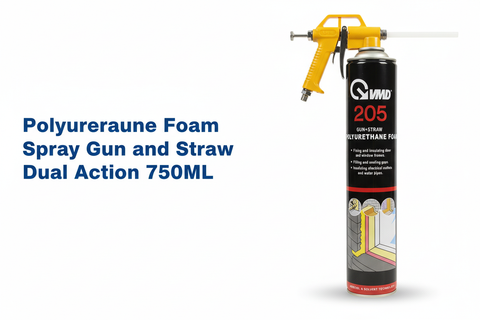 Polyurethane Foam Spray Gun and Straw Dual Action 750ML