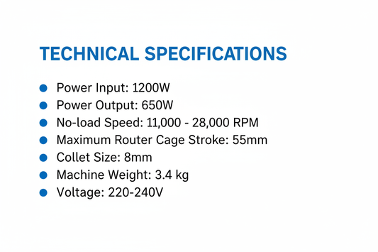 Bosch Router Technical Specifications