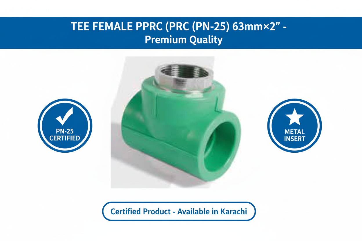 Tee Female PPRC PN-25 63mm×2 inch Quality Certification