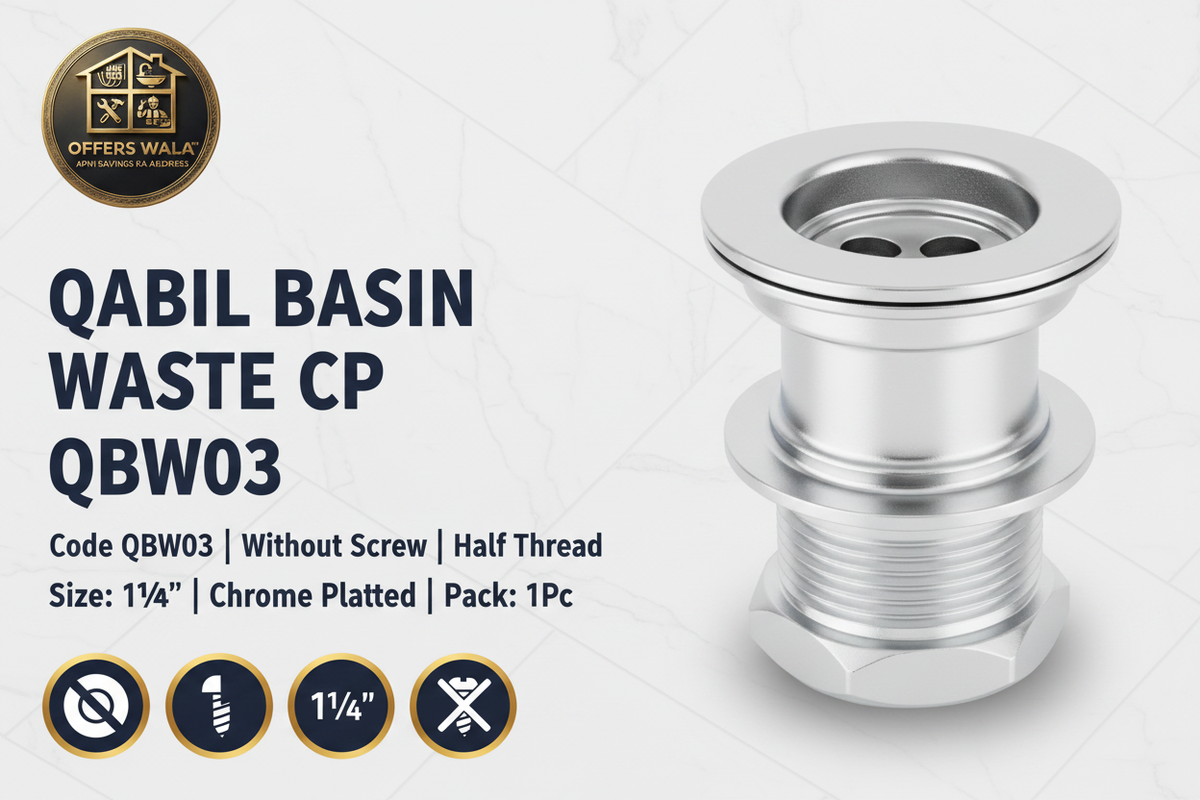 Qabil QBW03 Basin Waste CP – Hero Banner A+ Image