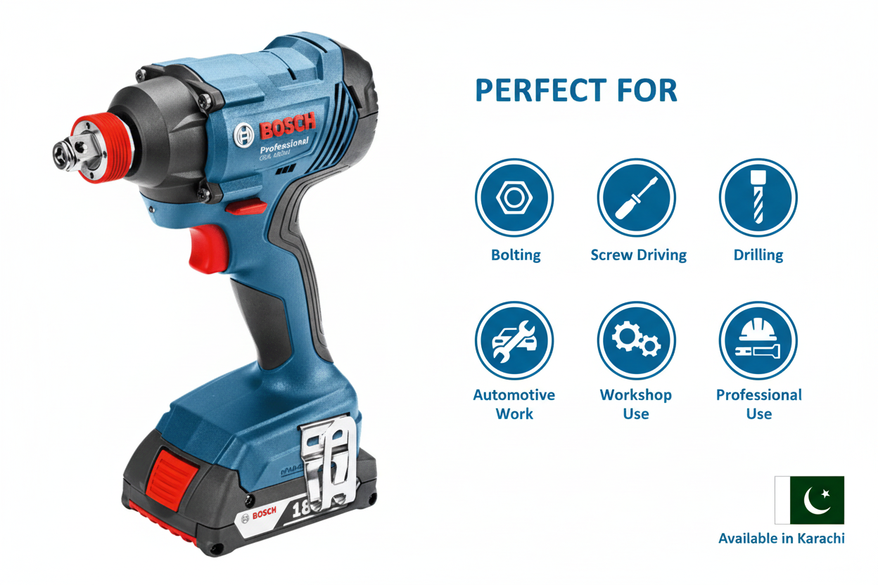 Bosch GDX18V-LI Applications - Bolting, Screw Driving, Drilling