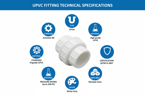 UPVC Union Technical Specifications - Schedule 80, ASTM D-2467