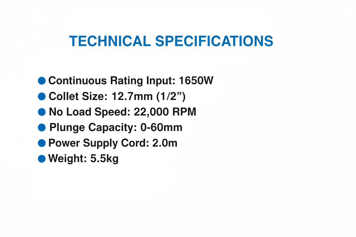 Makita Router Technical Specifications