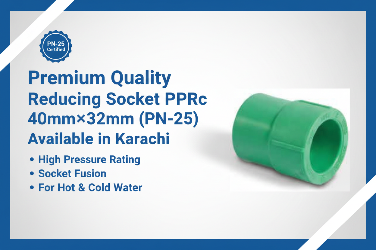 Reducing Socket PPRc 40mm×32mm (PN-25) - Available in Karachi