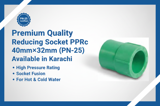 Reducing Socket PPRc 40mm×32mm (PN-25) - Available in Karachi