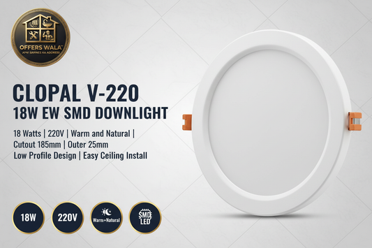 Clopal EW 18W SMD Downlight – Hero Banner A+ Image