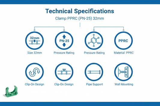 Clamp PPRC PN-25 32mm Technical Specifications