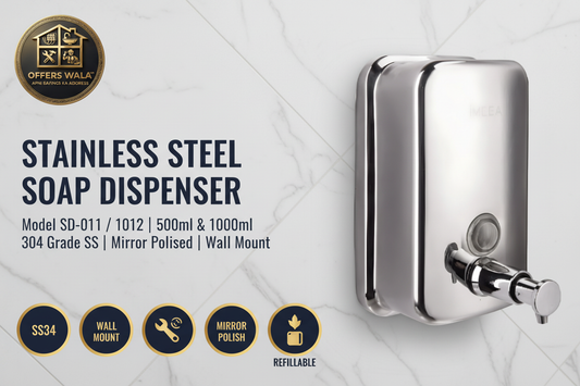 SS304 Soap Dispenser – Hero Banner A+ Image