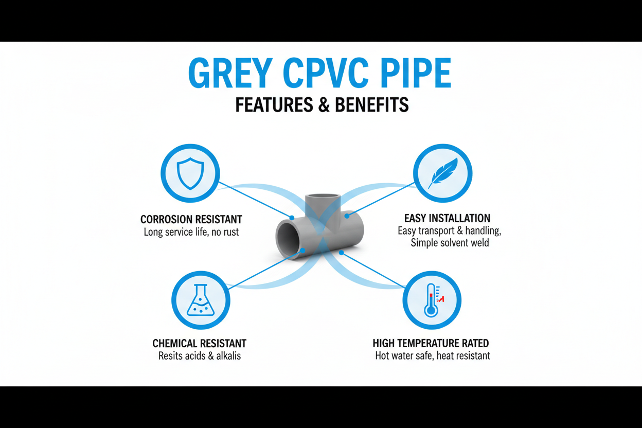 Grey CPVC Pipe Features and Benefits