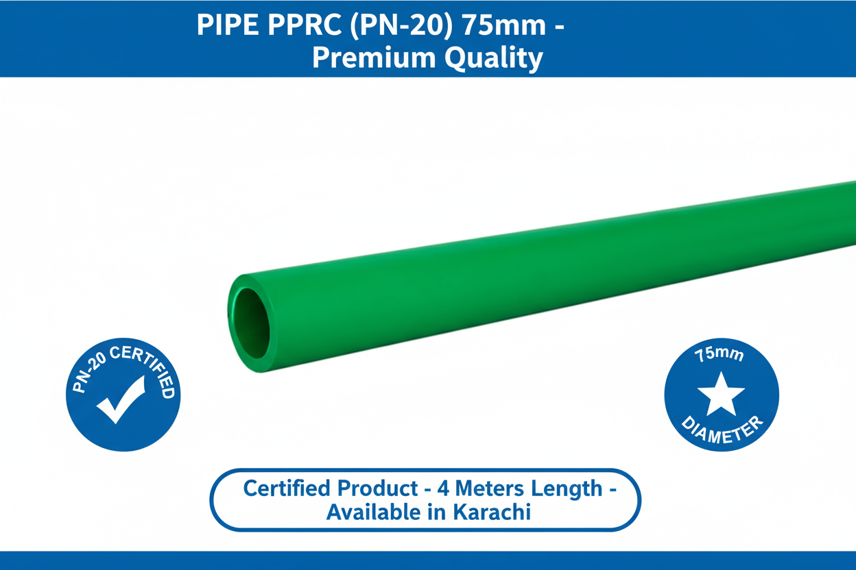 Pipe PPRC PN-20 75mm Quality Certification